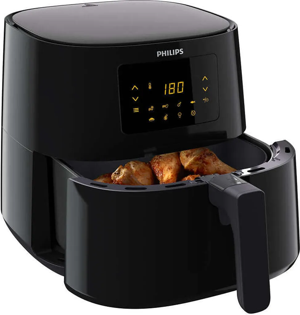 Philips Airfryer Essential, Heißluftfriteuse, 1.2 Kg, Touchscreen, Energieeffizient, Schwarz (HD9270/90) 4 Philips Airfryer Essential, Heißluftfriteuse, 1.2 Kg, Touchscreen, Energieeffizient, Schwarz (HD9270/90) – Bild 2