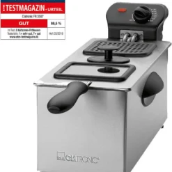 CLATRONIC Fritteuse FR 3587 Inox 3L 2000 Watt Fritöse Friteuse Frittöse NEU -Günstiges Brat Lust Geschäft 4fa94bbd29a20fb5f6be5794a08b9afa