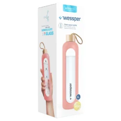 Wessper Trinkflasche Glas Mit Silikonhülle, Wasserflasche Mit Zeitmarkierungen, Transparente Wasserflasche Aus Borosilikat Glas, Berwachung Ihrer Täglichen Wasseraufnahme 1L Rosa -Günstiges Brat Lust Geschäft 505a44d6e309a2daa2cf12e6f432e44d