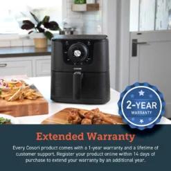 Cosori Original 5,5-Liter Heißluftfritteuse Mit Spießregalsatz; CO158-AF-RXB -Günstiges Brat Lust Geschäft 5073d6e0c827f361d9c0c7318a2de334