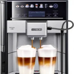 Siemens EQ.6 Plus TE657313RW, Espressomaschine, 1,7 L, Kaffeebohnen, Eingebautes Mahlwerk, 1500 W, Schwarz, Silber