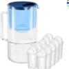 Wessper Glas Wasserfilter 2,5 L Mit 10 Filterkartuschen, Kompatibel Mit Brita Classic-blau -Günstiges Brat Lust Geschäft 53f3062e8c209a53bb70fcc27d813212