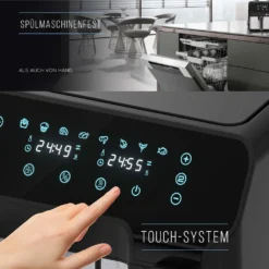 BALTER Heißluftfritteuse Mit Doppelkammer HL-850D, 9L (5,5L + 3,5L), 2 Speisen Gleichzeitig, 9 Programme , Friteuse Ohne Öl, Dual Zone, Airfryer, Heis -Günstiges Brat Lust Geschäft 545ddc84fb65e5f22fe8a88fe837ab25