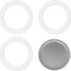 Bialetti 800002 Gummidichtung Und Filter 2T, Aluminium, Weiß -Günstiges Brat Lust Geschäft 55be01e00b85fca80b51011fde741de6