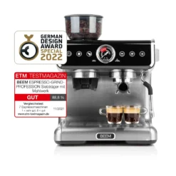BEEM ESPRESSO-GRIND-PROFESSION Espresso-Siebträgermaschine Mit Mahlwerk - 15 Bar Espressomaschine Siebträger Maschine Barista Kaffee Mahlwerk Milchaufschäumer -Günstiges Brat Lust Geschäft 5727d4cd30cb9b380c4897a58f40c36c