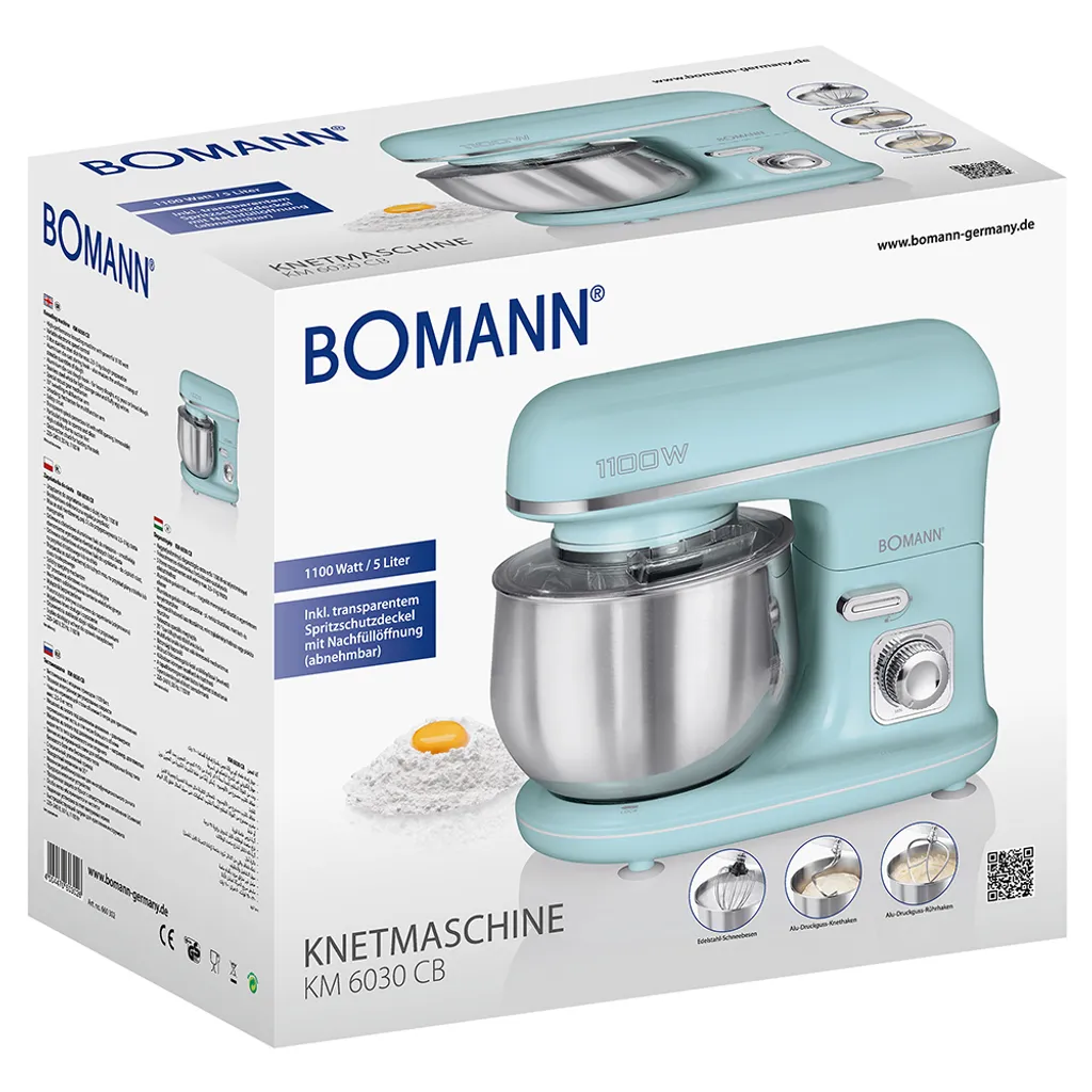 Bomann Knetmaschine KM 6030 CB Mint-grün 8 Bomann Knetmaschine KM 6030 CB Mint-grün – Bild 6