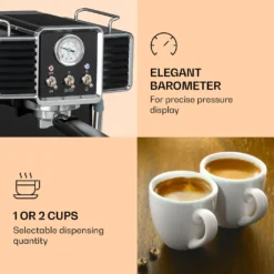 Gusto Classico Espressomaker 1350 Watt 20 Bar Druck Wassertank: 1,5 Liter -Günstiges Brat Lust Geschäft 578880ca69a1391d4a54768b0ab3c14b