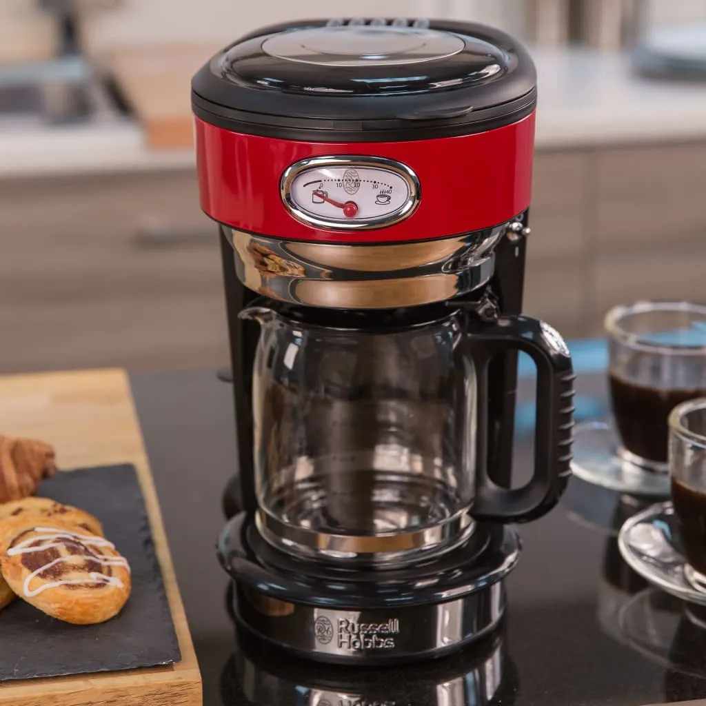 Russell Hobbs 21700-56 Retro Ribbon Red Kaffeemaschine 10 Russell Hobbs 21700-56 Retro Ribbon Red Kaffeemaschine – Bild 8