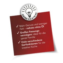 MAXXMEE Heißluft-Fritteuse - 4 L Fassungsvermögen - Schwarz 23 MAXXMEE Heißluft-Fritteuse - 4 L Fassungsvermögen - Schwarz -Günstiges Brat Lust Geschäft 5b128b2f0e4dd1442a5f3300d237ef57