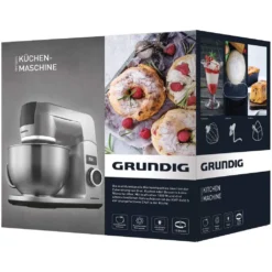 Grundig KMP 8650 S Küchenmaschine Mit 4,6 L Edelstahl Rührschüssel, Planetarisches Rührwerk, LED-Display Mit Timer, 12 Stufen, 1000 Watt, Silber -Günstiges Brat Lust Geschäft 5c52e93c9569a7a52bb2fc54e18f7f9d