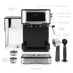 Espressomaschine Siebträgermaschine Siebträger Milchschaumdüse 15 Bar Touch BEEM -Günstiges Brat Lust Geschäft 5cddeedda21d62b221a0f9606ad6bb60