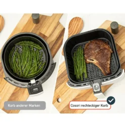 Cosori Premium 5,5-Liter Heißluftfritteuse Mit Spießgestell, Schwarz -Günstiges Brat Lust Geschäft 5cf73c5927c83f2c415b3788cb3ee416