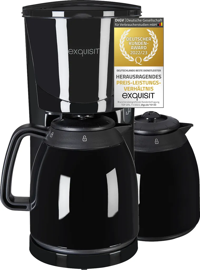 Exquisit KA 6502 Sw | Filterkaffeemaschine | 10 Tassen | Thermoskanne | Schwarz 3 Exquisit KA 6502 Sw | Filterkaffeemaschine | 10 Tassen | Thermoskanne | Schwarz
