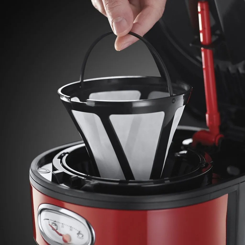 Russell Hobbs 21700-56 Retro Ribbon Red Kaffeemaschine 8 Russell Hobbs 21700-56 Retro Ribbon Red Kaffeemaschine – Bild 6