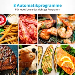 MEDION Heißluftfritteuse, Ca. 1500 Watt, Digitales Bedienfeld, Nutzinhalt Gesamt 4 Liter, Ölfreies Frittieren, 30 Min Timer, Überhitzungsschutz, MD17320 Schwarz -Günstiges Brat Lust Geschäft 632ac702888ef0e8cb5168e228d6a042