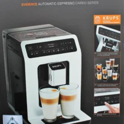 Krups EA891D Evidence Kaffeevollautomat - 2,3L, OLED-Bedienfeld Mit Touchcreen, Edelstahl-Kegelmahlwerk 1450W, Metall