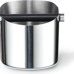 Tchibo Knock-Box Abklopfschale, Für Siebträger Espressomaschine, Zur Leichten Entsorgung Des Feuchten Kaffeesatzes, Silber / Schwarz, Edelstahl Und Gummi