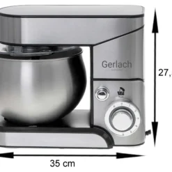 Gerlach Edelstahl Küchenmaschine | 1800 Watt | Planetarisches Rührsystem -Günstiges Brat Lust Geschäft 6548b53ed7705d3664a975b5c7f2ba05