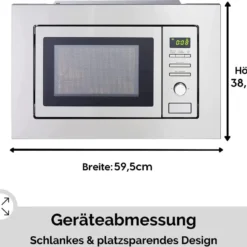 PKM Einbau Mikrowelle Microwellengerät Mikrowellenherd MW820-EBM Edelstahl 800 W -Günstiges Brat Lust Geschäft 65effd276d8e021875883aae32ca2c0c