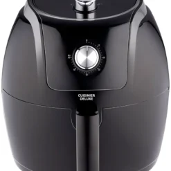 Cuisinier Deluxe Heißluftfritteuse Analog - 5 Liter - 230V - Airfryer - Heißluftofen - Temperatureinstellung Von 80°C Bis 200°C - 7/8 Personen - Schwarz -Günstiges Brat Lust Geschäft 6796c494023cbdc3ad97a625be85513e