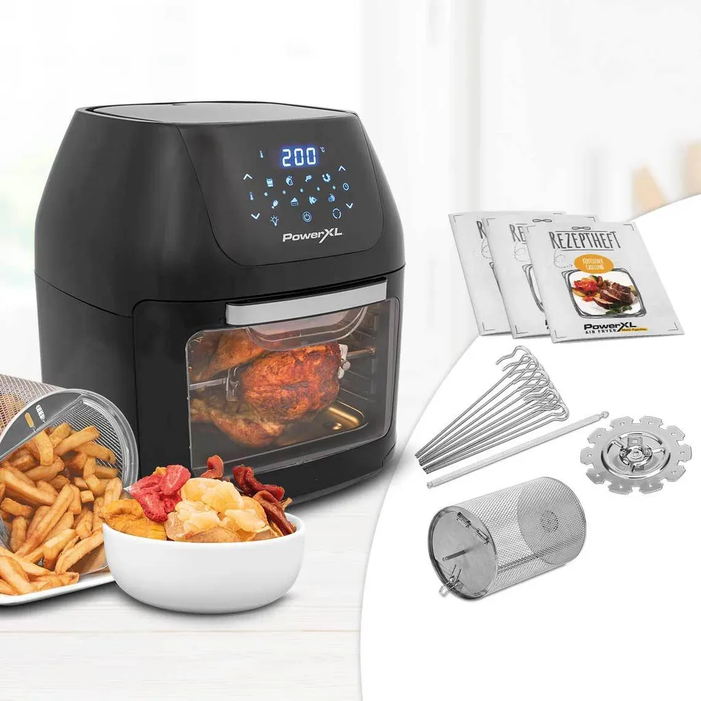 PowerXL Air Fryer Multi-Function – Heißluft-Fritteuse Zum Frittieren Ohne Öl – 6-in-1 Auch Als Dörrautomat, Zum Grillen U. V. M. – Bis Zu 80% Weniger Fett 3 PowerXL Air Fryer Multi-Function – Heißluft-Fritteuse Zum Frittieren Ohne Öl – 6-in-1 Auch Als Dörrautomat, Zum Grillen U. V. M. – Bis Zu 80% Weniger Fett
