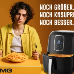 LMG Heißluftfritteuse XXL Premium 5.2L - Airfryer Mit Touch-Bedienfeld, Neueste Technik, 100% Knusprig, Ohne Fett – Backen, Frittieren, Grillen, Rösten - Spülmaschinenfest - Extrem Leise Anwendung -Günstiges Brat Lust Geschäft 694a680d58da7195d02f9749ccb8ccc1