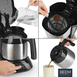 BEEM Filter Kaffeemaschine Thermo Permanentfilter 900W Filterkaffee Edelstahl -Günstiges Brat Lust Geschäft 69903d9b9cd8c6c78ec9eadc474e1230