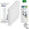 Espressomaschinen-Set: 6x AquaFloow MaxiClar Wasserfilter Für Krups Nivona Espressomaschine (Ersatz NIRF 700 / F088) + Wessper CleanMax Green Universal Entkalker Für Espressomaschine, Wasserkocher, Bügeleisen 500ml -Günstiges Brat Lust Geschäft 6a17397c0fbaace510c51c99f610bb86