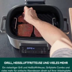 CHEFREE AFG01 Heißluftfritteuse & Grill, 8 In 1 Grill & Heissluft-Fritteuse, 265℃ Hochtemperaturrösten, 6L Extra Große Kapazität, Kompaktfriteusen Mit 4 Heizstufen, Heißluftfritteuse Mit Online-Rezepte -Günstiges Brat Lust Geschäft 6b915d42494519538c74d76e7a7befb9