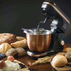 Bestron 4-in-1 Küchenmaschine, 7 Geschwindigkeitsstufen, Inkl. Schneebesen, Knethaken Und Rührarm, Mit Spritzschutz & 2,5 Liter Rührschüssel, 1000W, Farbe: Kupfer -Günstiges Brat Lust Geschäft 6c6267356fad4dc71d98e85883a1e862