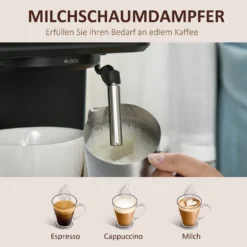 HOMCOM Espressomaschine Kaffeemaschine Aus Edelstahl Siebträgermaschine Mit Milchschäumer 1,5L Wassertank 15 Bar Für Espresso Cappuccino Latte Milchkaffee 850 W -Günstiges Brat Lust Geschäft 6fdbbf3b71748b7a154ab9f1fb232d3e