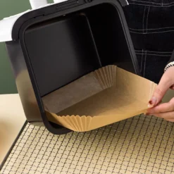 50 Stück Luftfritteuse Einweg Papiermatte Backölbeständiges Und ölabsorbierendes Papier Für Grillofen, 16.5*16.5*4.5cm -Günstiges Brat Lust Geschäft 70e7a981b0c916310cc53f4a31fc58c1