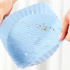 2 Stück Air Fryer Silikon Topf Wiederverwendbar Ersatzeinlagen Korb Backofen Pad Hitzebeständige Backblech Fried Pizza Heißluftfritteuse Matte Blau 18,5*21*4cm -Günstiges Brat Lust Geschäft 711a293a2a4d897471d88971b094bddf