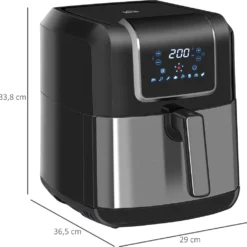 HOMCOM Heißluftfritteuse 6,5 L 1700W Mit 8 Menüs LED-Display Antihaftbeschichteter Korb Für Gesundes ölfreies Fettarmes Kochen Schwarz 36,5 X 29 X 33,8 Cm 12 HOMCOM Heißluftfritteuse 6,5 L 1700W Mit 8 Menüs LED-Display Antihaftbeschichteter Korb Für Gesundes ölfreies Fettarmes Kochen Schwarz 36,5 X 29 X 33,8 Cm -Günstiges Brat Lust Geschäft 73a252b3000448e3eb96244775e5135c