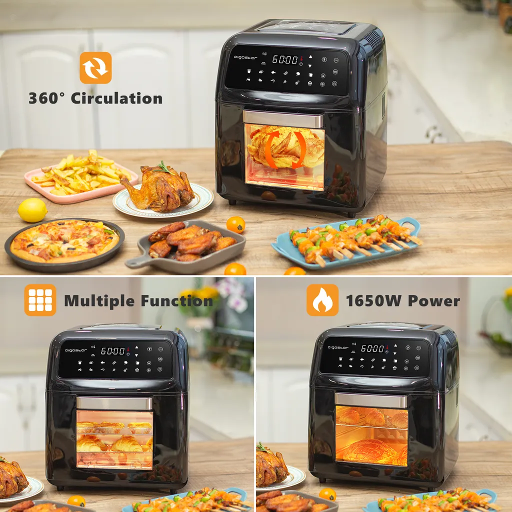 Aigostar Master 30LVU - 10L Heißluftfritteuse, 14 In 1 Heißluftofen Mit Digitalem LED-Touchscreen, 1650 W ölfreies Frittieren, Inklusive 5 Zubehörteilen. 7 Aigostar Master 30LVU - 10L Heißluftfritteuse, 14 In 1 Heißluftofen Mit Digitalem LED-Touchscreen, 1650 W ölfreies Frittieren, Inklusive 5 Zubehörteilen. – Bild 5