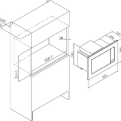 Amica EMW 13185 E, 20 L Einbaumikrowelle Mit Grill, Edelstahl -Günstiges Brat Lust Geschäft 7551cac48f6c2a8d286b1b8960e86694
