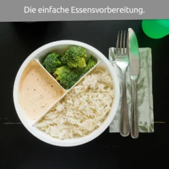 Wüllner & Kaiser Mikrowellenteller Mit Deckel, Mikrowellengeschirr, Menüteller Mit Aufteilung, 3 Praktische Fächer, 750 Ml Volumen -Günstiges Brat Lust Geschäft 75605310658c6d06136a19d52bf71310