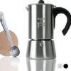 Thiru Espressokocher Induktion L Premium Mokkakanne Aus Edelstahl Inkl. Toolset (Silber, 4 Tassen (200ml)) -Günstiges Brat Lust Geschäft 76edb192ece428491657b990569cc178