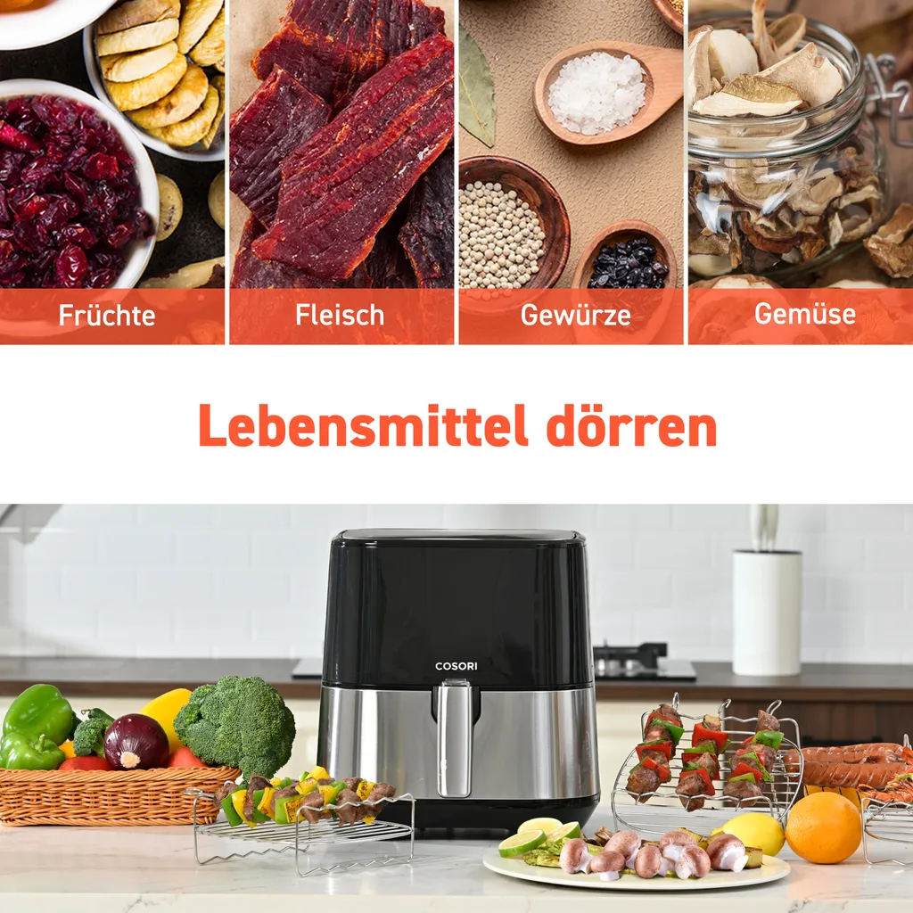 Cosori 5.5L XXL Heißluftfritteuse Mit Dörr-Funktion 5 Cosori 5.5L XXL Heißluftfritteuse Mit Dörr-Funktion – Bild 3