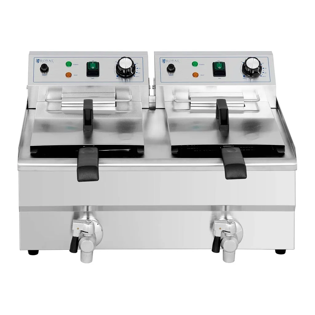 Friteuse Edelstahl Doppel Fritteuse Fritöse Elektro 2 X 11 L Gastronomie 6000 W 10 Friteuse Edelstahl Doppel Fritteuse Fritöse Elektro 2 X 11 L Gastronomie 6000 W – Bild 8