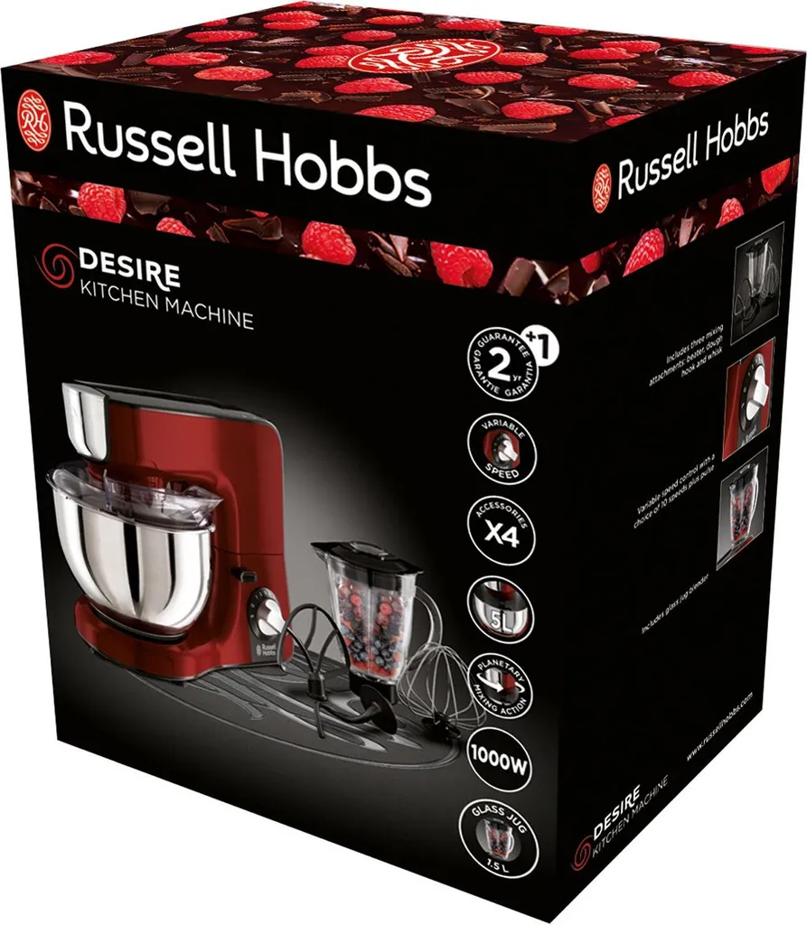 Russell Hobbs Küchenmaschine Desire Rot 1000 W 13 Russell Hobbs Küchenmaschine Desire Rot 1000 W – Bild 11