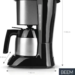 BEEM Filter Kaffeemaschine Thermo Permanentfilter 900W Filterkaffee Edelstahl -Günstiges Brat Lust Geschäft 7f9c278eaf1a83a00bf18df86a740171
