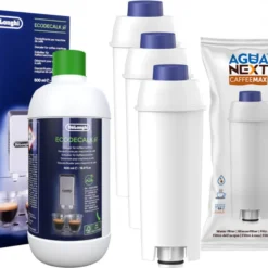 3x Ersatzt-Wasserfilter + Delonghi 500ml EcoDecalk Entkalk Von Wesper Kompatible Mit DeLonghi ECAM 45.366.B