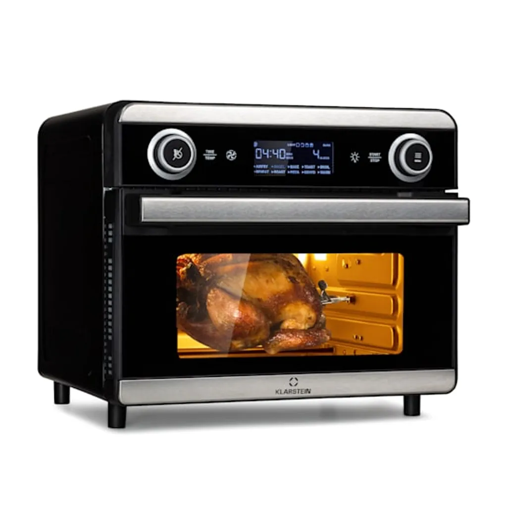 Klarstein AeroVital Jumbo 3in1 Heißluftfritteuse - 18L Heissluftfriteuse / Toaster / Dörrautomat , Airfryer Mit Touchscreen, 10 Programme, 30 Bis 230 °C, Edelstahl,inkl. 6-teiliges Zubehör 3 Klarstein AeroVital Jumbo 3in1 Heißluftfritteuse - 18L Heissluftfriteuse / Toaster / Dörrautomat , Airfryer Mit Touchscreen, 10 Programme, 30 Bis 230 °C, Edelstahl,inkl. 6-teiliges Zubehör