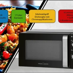 ProfiCook PC-MWG 1208 Mikrowelle Mit Grill, 17 Liter Garraum, 900 Watt Grill / 700 Watt Mikrowelle, 6 Mikrowellen-Leistungsstufen, 30 Minuten-Timer Mit Endsignal, Schwarz 23 ProfiCook PC-MWG 1208 Mikrowelle Mit Grill, 17 Liter Garraum, 900 Watt Grill / 700 Watt Mikrowelle, 6 Mikrowellen-Leistungsstufen, 30 Minuten-Timer Mit Endsignal, Schwarz -Günstiges Brat Lust Geschäft 82e468504976770705c205c6baba08bc