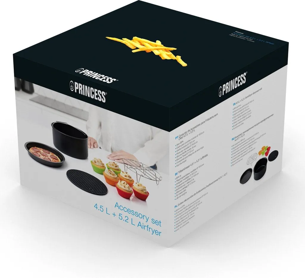 Princess 10-tlg. Heißluftfritteuse-Zubehör-Set 5,2L Metall Und Silikon 22 Princess 10-tlg. Heißluftfritteuse-Zubehör-Set 5,2L Metall Und Silikon – Bild 20