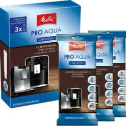 3x Melitta 224562 Filterpatrone Für Kaffeevollautomaten Pro Aqua Vorbeugung Von Verkalkung, Einfache Anwendung, 3 Patronen