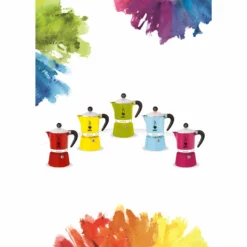 Bialetti Rainbow, Italienische Espresso-Kaffeemaschine, Aluminium, 3 Tassen, Rot -Günstiges Brat Lust Geschäft 84ac3c6d8c77367ced1a9213c887b074