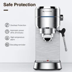 BlitzHome Espresso Maschine Kaffeemaschine Cappuccinomaschine Milchaufschäumer Espressomaschinen -Günstiges Brat Lust Geschäft 851c421febdc355e563549165c7c7450