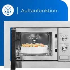 Exquisit Einbau-Mikrowelle EMW10-020 Inox | 700 Watt | Timer | Auftaufunktion | Drehteller 25,5cm -Günstiges Brat Lust Geschäft 852843ad66ac3b530bdf8c9551dd735e